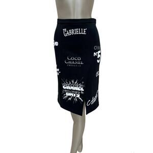 Chanel 2021 Logo Symbols Skirt - Size 38